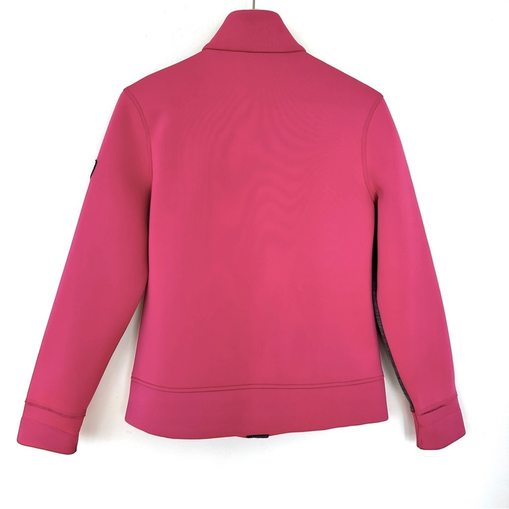 Sunice Vibrant Pink and Gray Neoprene Jacket, zip front, fitted - Picture 7 of 11